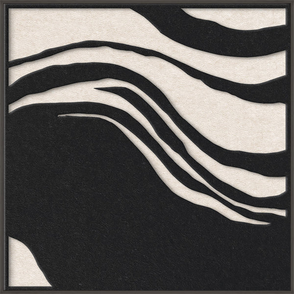 Sacred Silence square 2 | ACOUSTIC ART Akustikbillede ART COPENHAGEN (DA) Sort ramme // 100x100 // Sort // Off white