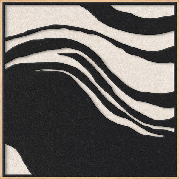 Sacred Silence square 2 | ACOUSTIC ART Akustikbillede ART COPENHAGEN (DA) Ege ramme // 100x100 // Sort // Off white