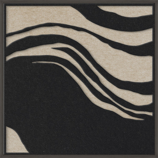 Sacred Silence square 2 | ACOUSTIC ART Akustikbillede ART COPENHAGEN (DA) Sort ramme // 60x60 // Sort // Sand