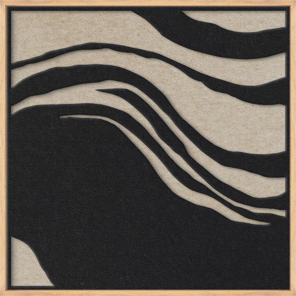 Sacred Silence square 2 | ACOUSTIC ART Akustikbillede ART COPENHAGEN (DA) Ege ramme // 60x60 // Sort // Sand