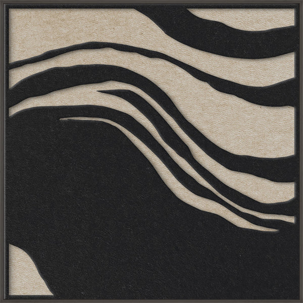 Sacred Silence square 2 | ACOUSTIC ART Akustikbillede ART COPENHAGEN (DA) Sort ramme // 100x100 // Sort // Sand