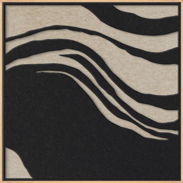 Sacred Silence square 2 | ACOUSTIC ART Akustikbillede ART COPENHAGEN (DA) Ege ramme // 100x100 // Sort // Sand