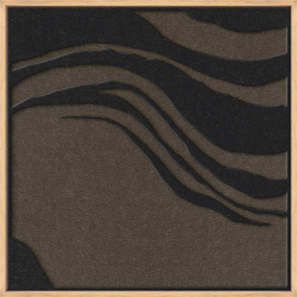 Sacred Silence square 1 | ACOUSTIC ART Akustikbillede ART COPENHAGEN (DA) Ege ramme // 60x60 // Sort // Brun
