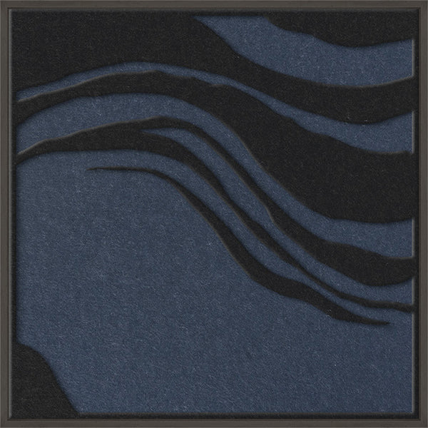 Sacred Silence square 1 | ACOUSTIC ART Akustikbillede ART COPENHAGEN (DA) Sort ramme // 60x60 // Sort // Mørkeblå
