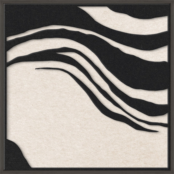 Sacred Silence square 1 | ACOUSTIC ART Akustikbillede ART COPENHAGEN (DA) Sort ramme // 60x60 // Sort // Off white