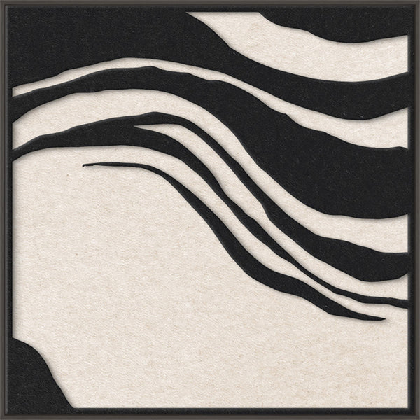 Sacred Silence square 1 | ACOUSTIC ART Akustikbillede ART COPENHAGEN (DA) Sort ramme // 100x100 // Sort // Off white