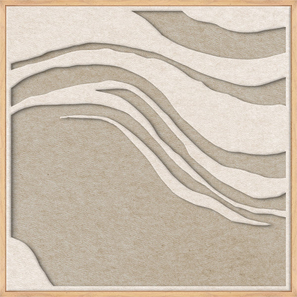 Sacred Silence square 1 | ACOUSTIC ART Akustikbillede ART COPENHAGEN (DA) Ege ramme // 60x60 // Off white // Sand