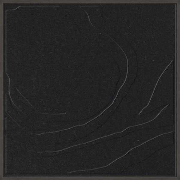 Silent Whisper square 2 | ACOUSTIC ART Akustikbillede ART COPENHAGEN (DA) Sort ramme // 60x60 // Sort // Sort