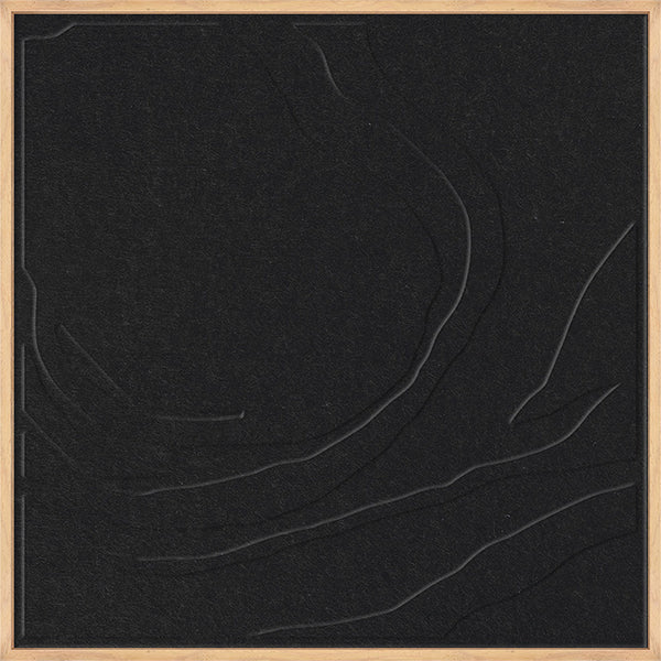 Silent Whisper square 2 | ACOUSTIC ART Akustikbillede ART COPENHAGEN (DA) Ege ramme // 60x60 // Sort // Sort