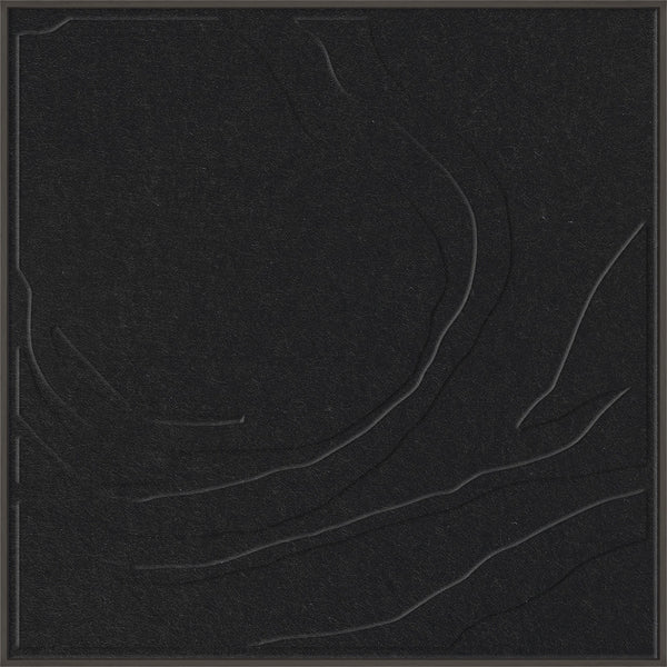 Silent Whisper square 2 | ACOUSTIC ART Akustikbillede ART COPENHAGEN (DA) Sort ramme // 100x100 // Sort // Sort