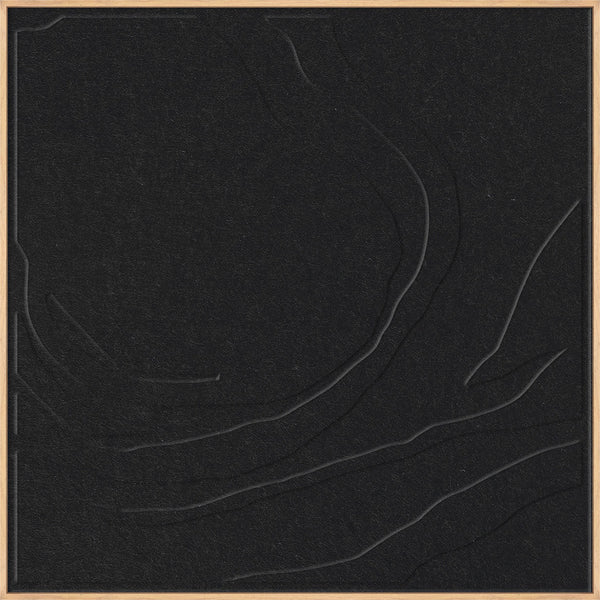 Silent Whisper square 2 | ACOUSTIC ART Akustikbillede ART COPENHAGEN (DA) Ege ramme // 100x100 // Sort // Sort