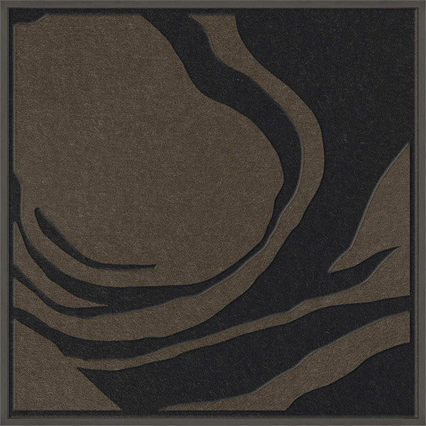 Silent Whisper square 2 | ACOUSTIC ART Akustikbillede ART COPENHAGEN (DA) Sort ramme // 60x60 // Sort // Brun