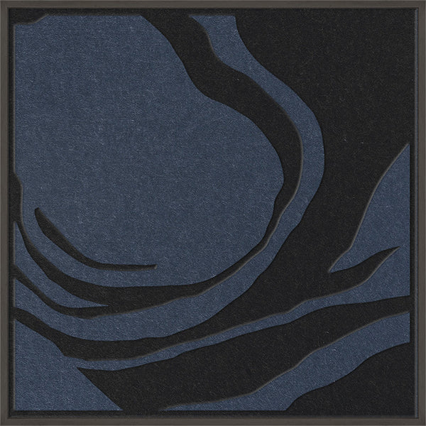 Silent Whisper square 2 | ACOUSTIC ART Akustikbillede ART COPENHAGEN (DA) Sort ramme // 60x60 // Sort // Mørkeblå