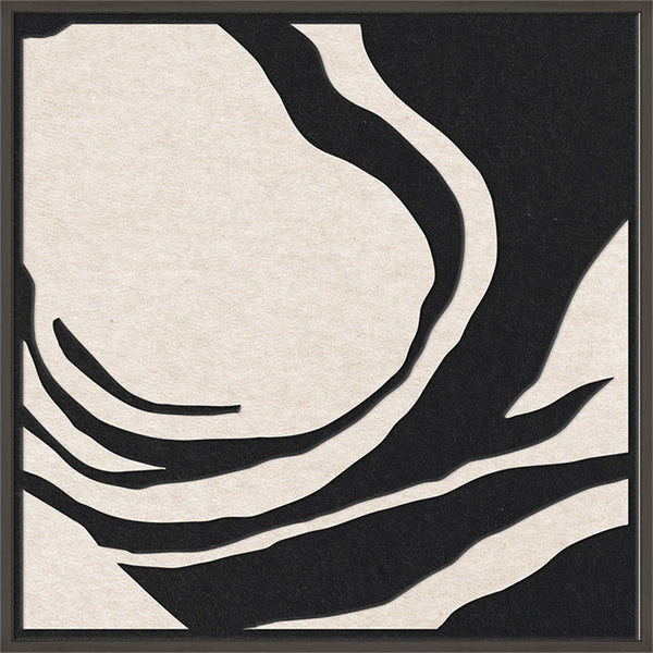Silent Whisper square 2 | ACOUSTIC ART Akustikbillede ART COPENHAGEN (DA) Sort ramme // 60x60 // Sort // Off white