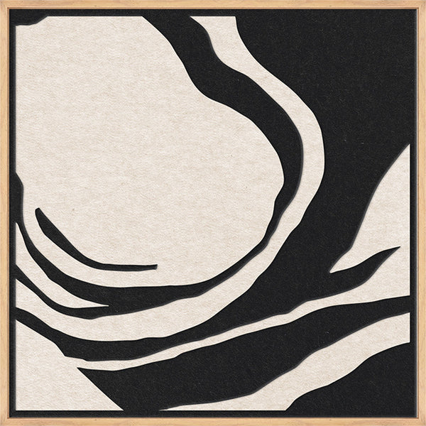 Silent Whisper square 2 | ACOUSTIC ART Akustikbillede ART COPENHAGEN (DA) Ege ramme // 60x60 // Sort // Off white