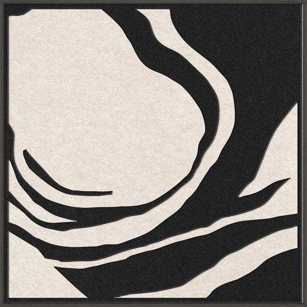 Silent Whisper square 2 | ACOUSTIC ART Akustikbillede ART COPENHAGEN (DA) Sort ramme // 100x100 // Sort // Off white