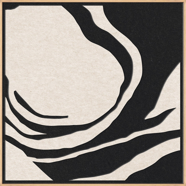 Silent Whisper square 2 | ACOUSTIC ART Akustikbillede ART COPENHAGEN (DA) Ege ramme // 100x100 // Sort // Off white