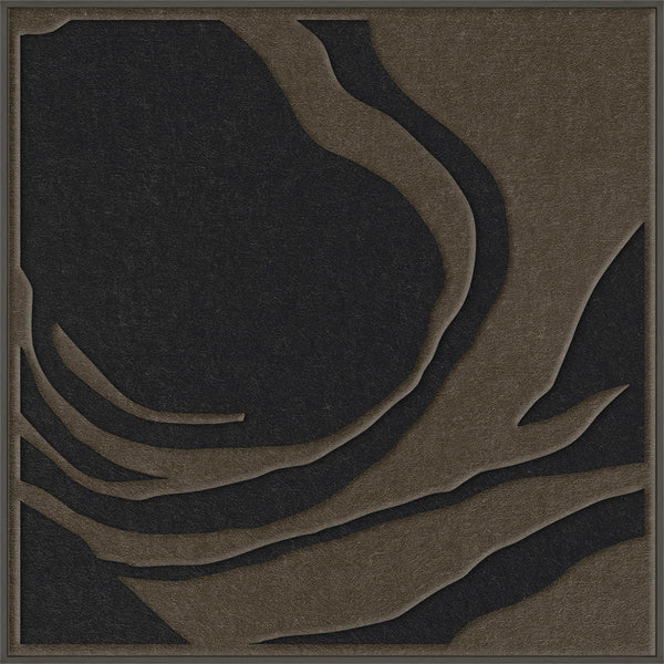 Silent Whisper square 2 | ACOUSTIC ART Akustikbillede ART COPENHAGEN (DA) Sort ramme // 100x100 // Brun // Sort