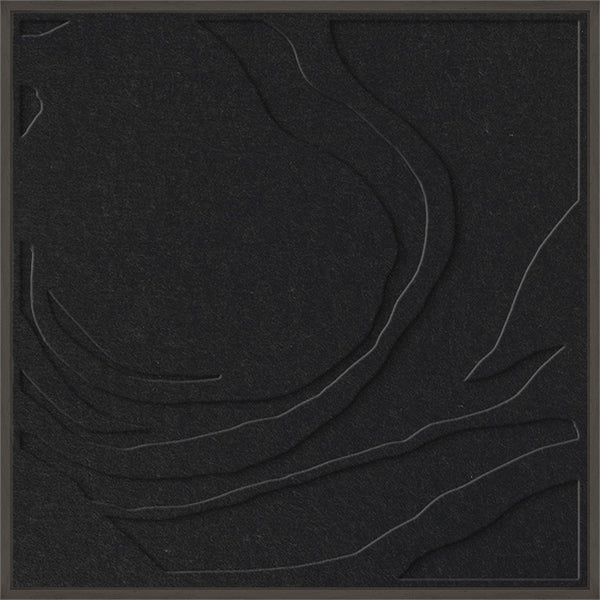 Silent Whisper square 1 | ACOUSTIC ART Akustikbillede ART COPENHAGEN (DA) Sort ramme // 60x60 // Sort // Sort