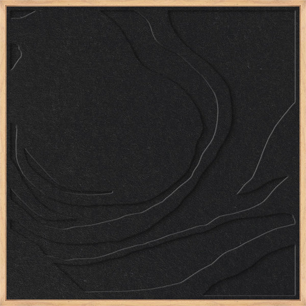 Silent Whisper square 1 | ACOUSTIC ART Akustikbillede ART COPENHAGEN (DA) Ege ramme // 60x60 // Sort // Sort