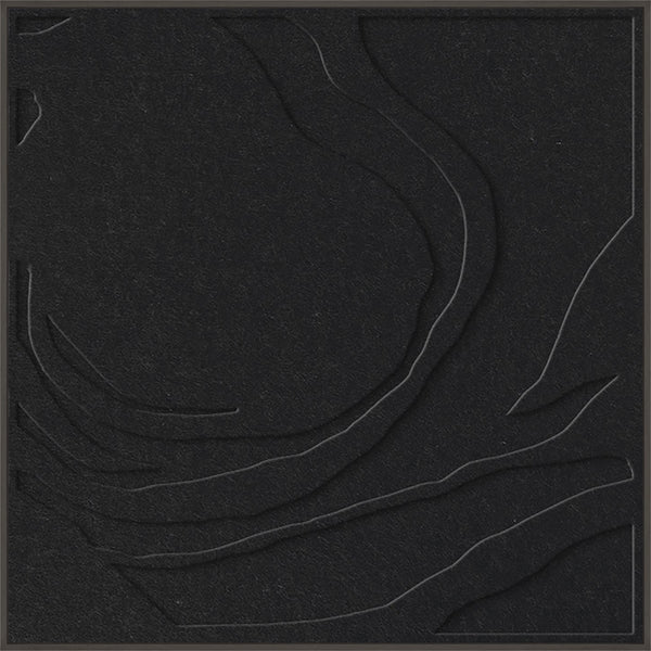 Silent Whisper square 1 | ACOUSTIC ART Akustikbillede ART COPENHAGEN (DA) Sort ramme // 100x100 // Sort // Sort