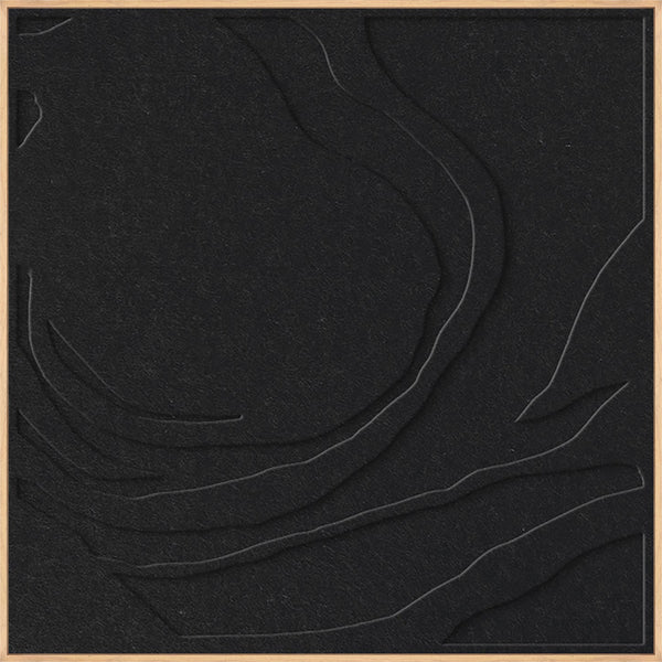 Silent Whisper square 1 | ACOUSTIC ART Akustikbillede ART COPENHAGEN (DA) Ege ramme // 100x100 // Sort // Sort