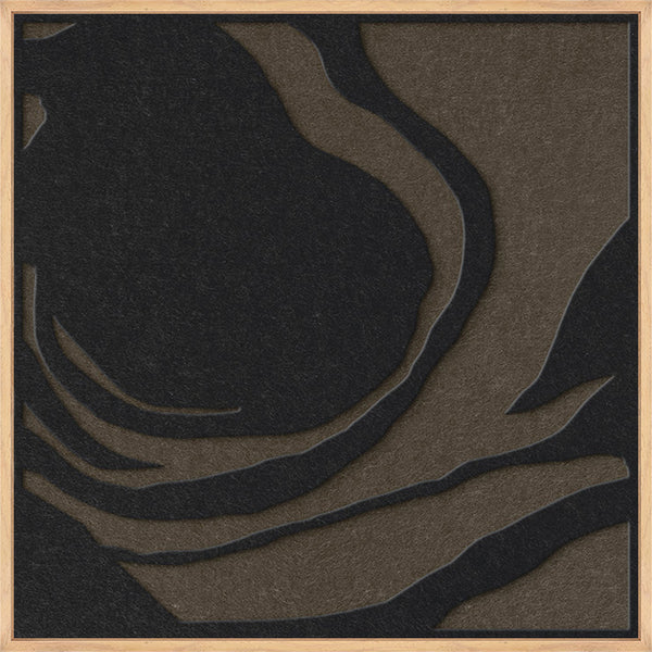 Silent Whisper square 1 | ACOUSTIC ART Akustikbillede ART COPENHAGEN (DA) Ege ramme // 60x60 // Sort // Brun