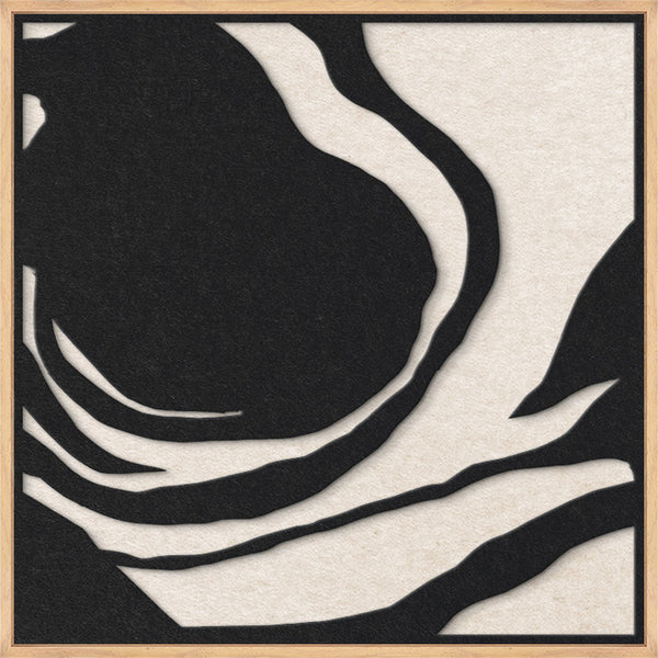 Silent Whisper square 1 | ACOUSTIC ART Akustikbillede ART COPENHAGEN (DA) Ege ramme // 60x60 // Sort // Off white