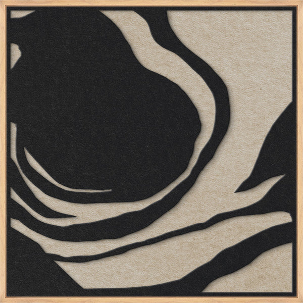 Silent Whisper square 1 | ACOUSTIC ART Akustikbillede ART COPENHAGEN (DA) Ege ramme // 60x60 // Sort // Sand