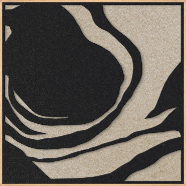 Silent Whisper square 1 | ACOUSTIC ART Akustikbillede ART COPENHAGEN (DA) Ege ramme // 100x100 // Sort // Sand