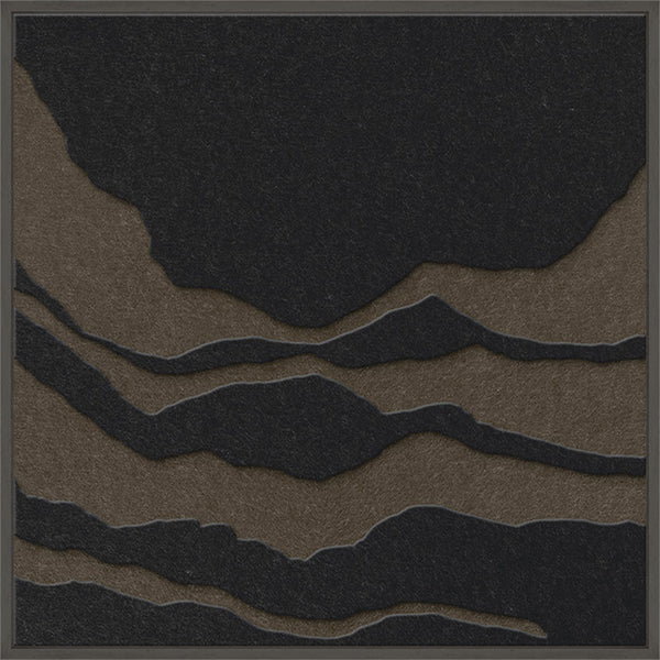 Tonefield square 2 | ACOUSTIC ART Akustikbillede ART COPENHAGEN (DA) Sort ramme // 60x60 // Sort // Brun