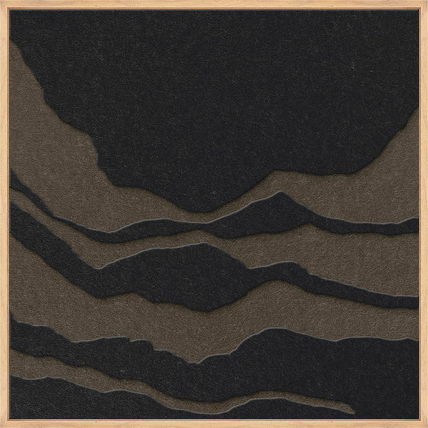 Tonefield square 2 | ACOUSTIC ART Akustikbillede ART COPENHAGEN (DA) Ege ramme // 60x60 // Sort // Brun