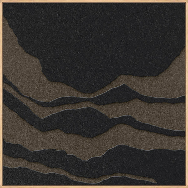 Tonefield square 2 | ACOUSTIC ART Akustikbillede ART COPENHAGEN (DA) Ege ramme // 100x100 // Sort // Brun