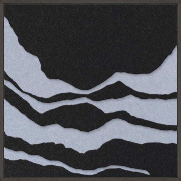 Tonefield square 2 | ACOUSTIC ART Akustikbillede ART COPENHAGEN (DA) Sort ramme // 60x60 // Sort // Lyseblå