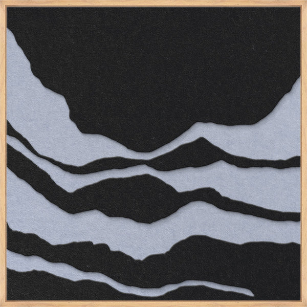 Tonefield square 2 | ACOUSTIC ART Akustikbillede ART COPENHAGEN (DA) Ege ramme // 60x60 // Sort // Lyseblå