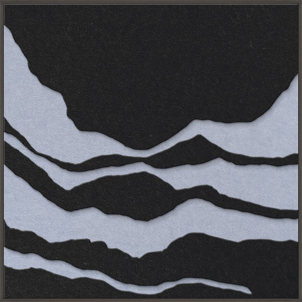 Tonefield square 2 | ACOUSTIC ART Akustikbillede ART COPENHAGEN (DA) Sort ramme // 100x100 // Sort // Lyseblå