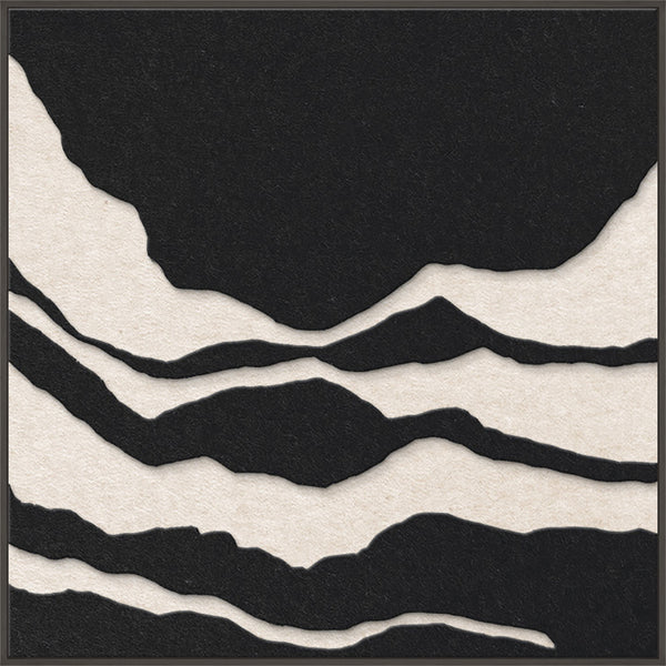 Tonefield square 2 | ACOUSTIC ART Akustikbillede ART COPENHAGEN (DA) Sort ramme // 100x100 // Sort // Off white