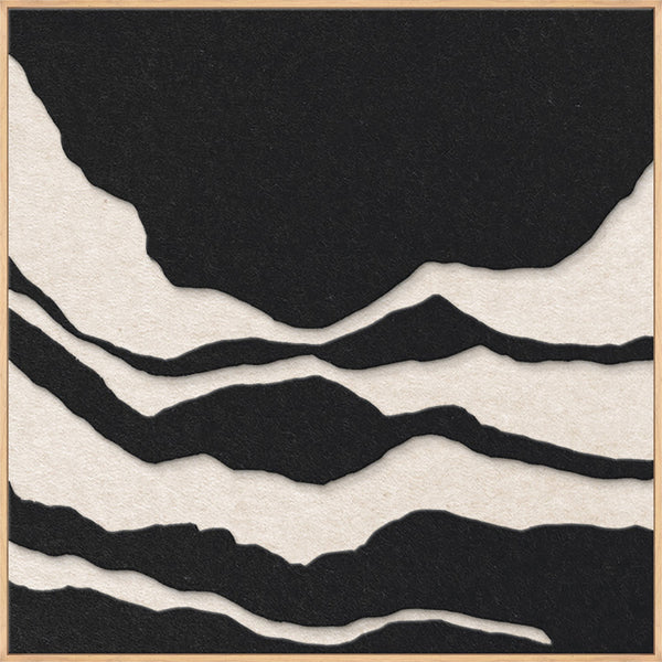 Tonefield square 2 | ACOUSTIC ART Akustikbillede ART COPENHAGEN (DA) Ege ramme // 100x100 // Sort // Off white
