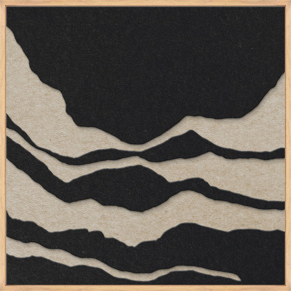 Tonefield square 2 | ACOUSTIC ART Akustikbillede ART COPENHAGEN (DA) Ege ramme // 60x60 // Sort // Sand