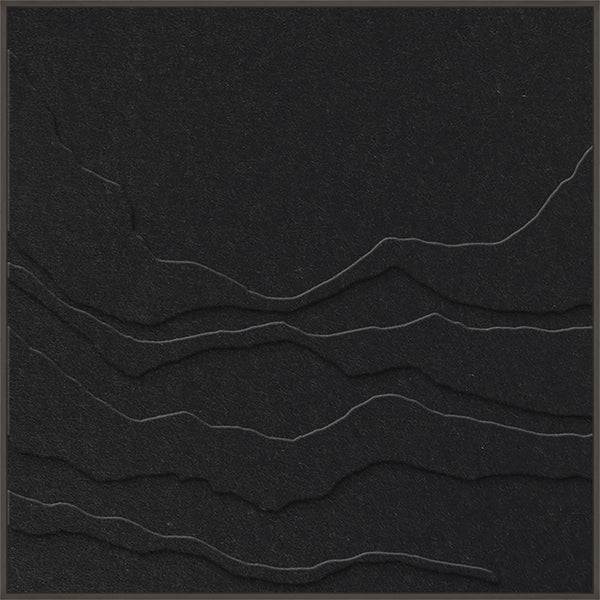 Tonefield square 1 | ACOUSTIC ART Akustikbillede ART COPENHAGEN (DA) Sort ramme // 100x100 // Sort // Sort