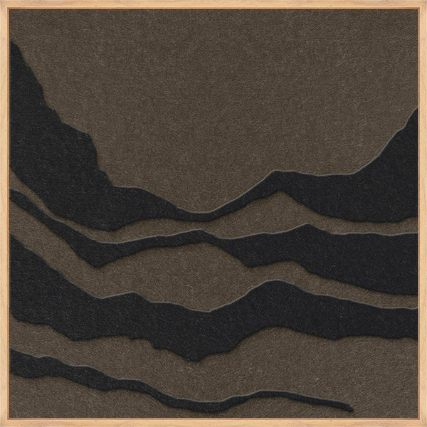 Tonefield square 1 | ACOUSTIC ART Akustikbillede ART COPENHAGEN (DA) Ege ramme // 60x60 // Sort // Brun
