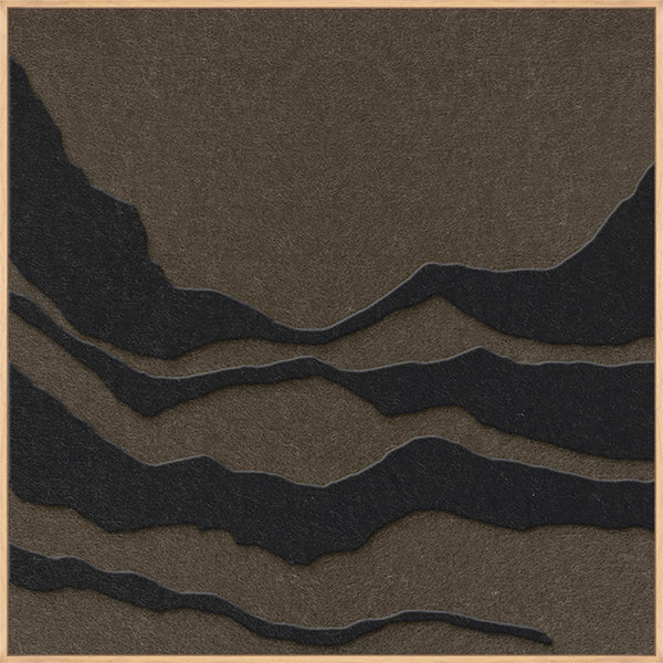 Tonefield square 1 | ACOUSTIC ART Akustikbillede ART COPENHAGEN (DA) Ege ramme // 100x100 // Sort // Brun