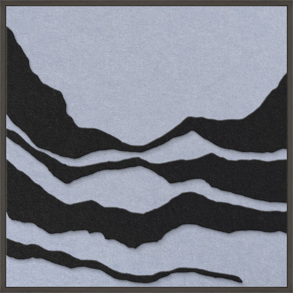 Tonefield square 1 | ACOUSTIC ART Akustikbillede ART COPENHAGEN (DA) Sort ramme // 60x60 // Sort // Lyseblå