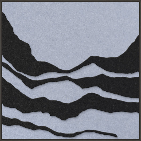 Tonefield square 1 | ACOUSTIC ART Akustikbillede ART COPENHAGEN (DA) Sort ramme // 100x100 // Sort // Lyseblå