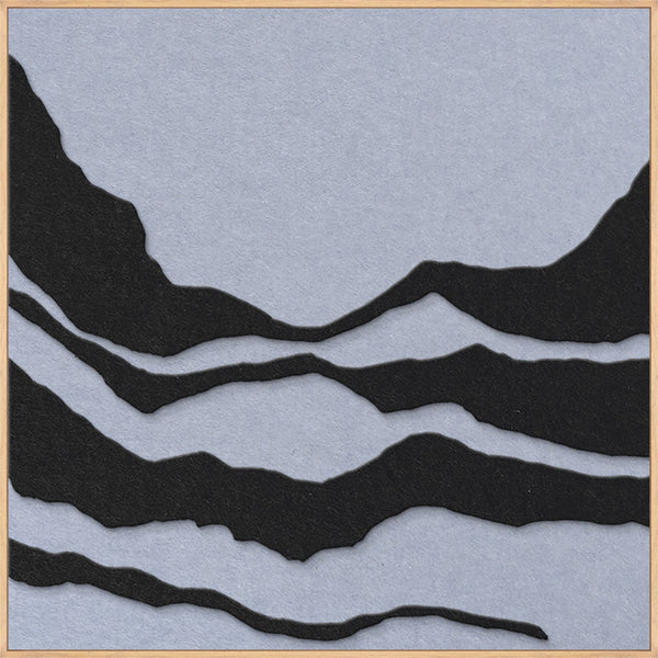 Tonefield square 1 | ACOUSTIC ART Akustikbillede ART COPENHAGEN (DA) Ege ramme // 100x100 // Sort // Lyseblå