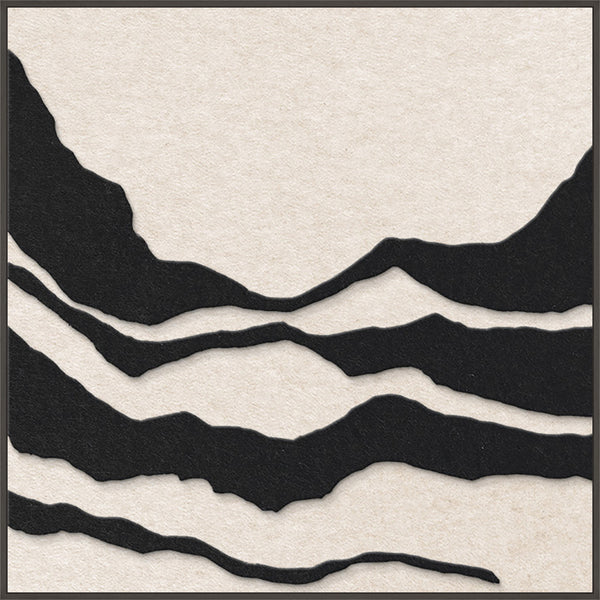 Tonefield square 1 | ACOUSTIC ART Akustikbillede ART COPENHAGEN (DA) Sort ramme // 100x100 // Sort // Off white