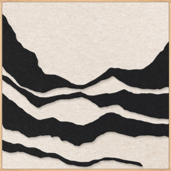 Tonefield square 1 | ACOUSTIC ART Akustikbillede ART COPENHAGEN (DA) Ege ramme // 100x100 // Sort // Off white