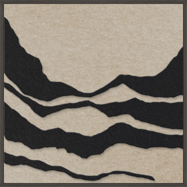 Tonefield square 1 | ACOUSTIC ART Akustikbillede ART COPENHAGEN (DA) Sort ramme // 60x60 // Sort // Sand