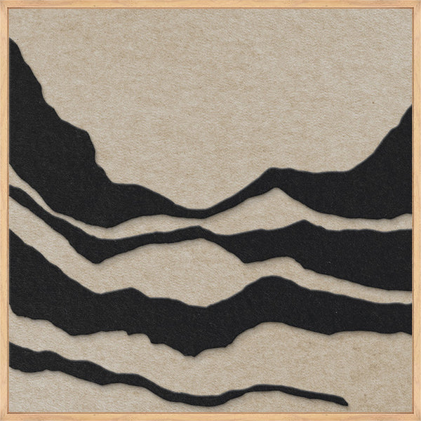 Tonefield square 1 | ACOUSTIC ART Akustikbillede ART COPENHAGEN (DA) Ege ramme // 60x60 // Sort // Sand