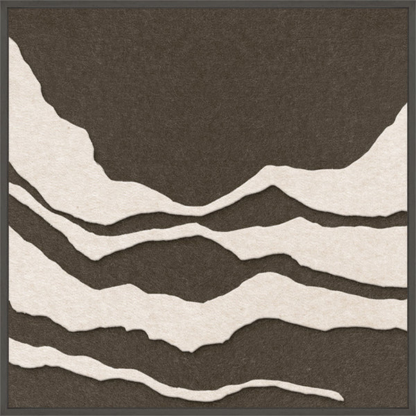 Tonefield square 1 | ACOUSTIC ART Acoustic Art ART COPENHAGEN (DA) Sort ramme // 60x60 // Off white // Brun